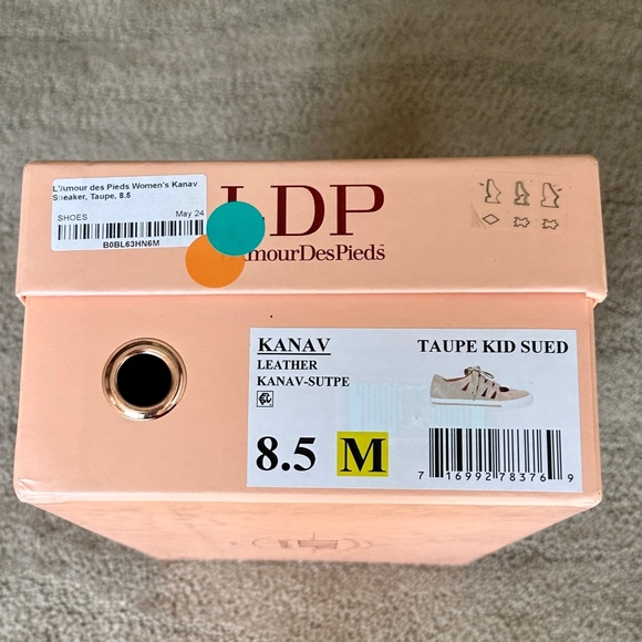 🐕L’Amour Des Pieds Kanav Taupe Suede Cutout Sneakers - Size 8.5 - NWT🐕 - Picture 7 of 8